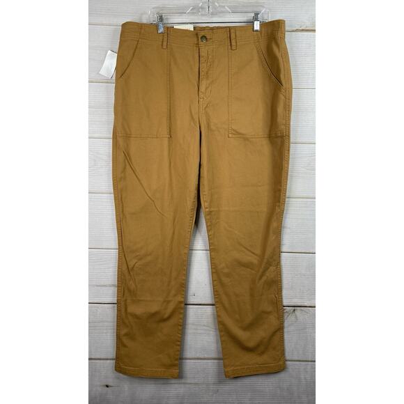 Knox Rose Pants Womens XL Brown High Rise Elastic Waistband Straight Leg NWT - Picture 1 of 11